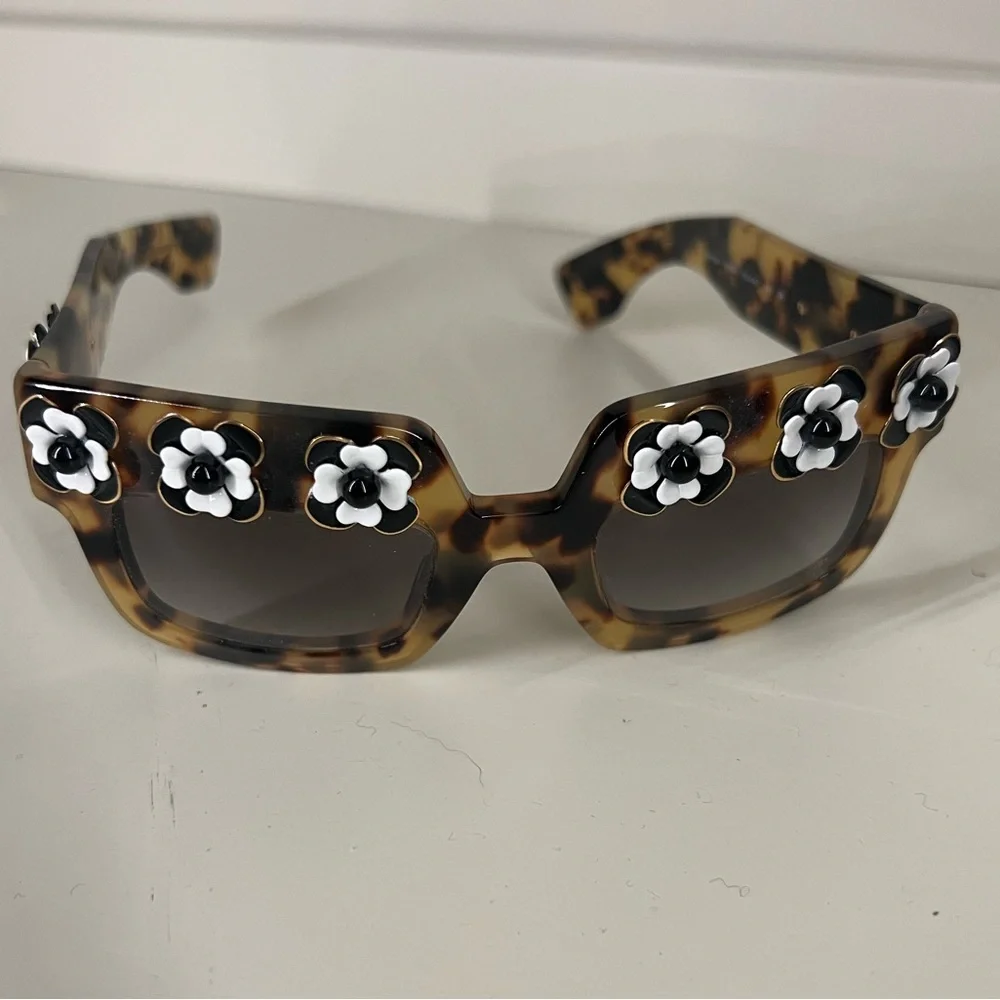 PRADA Tortoise Shell / Grey
Gradient SPR25P Flower Poeme Square LIKE NEW w case - Picture 10 of 14